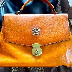Pratesi Firenze cognac leather purse